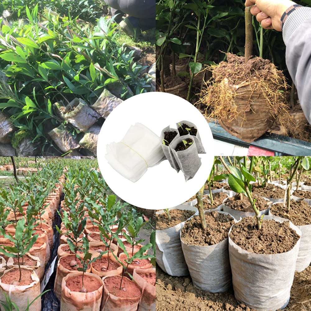 100/300/500pcs Plant Nursery Pot Seedling-Raising Bag - Image 4
