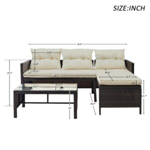 Alternative view of 8 IN 1 Garden Rattan Sofa Furniture Set Outdoor