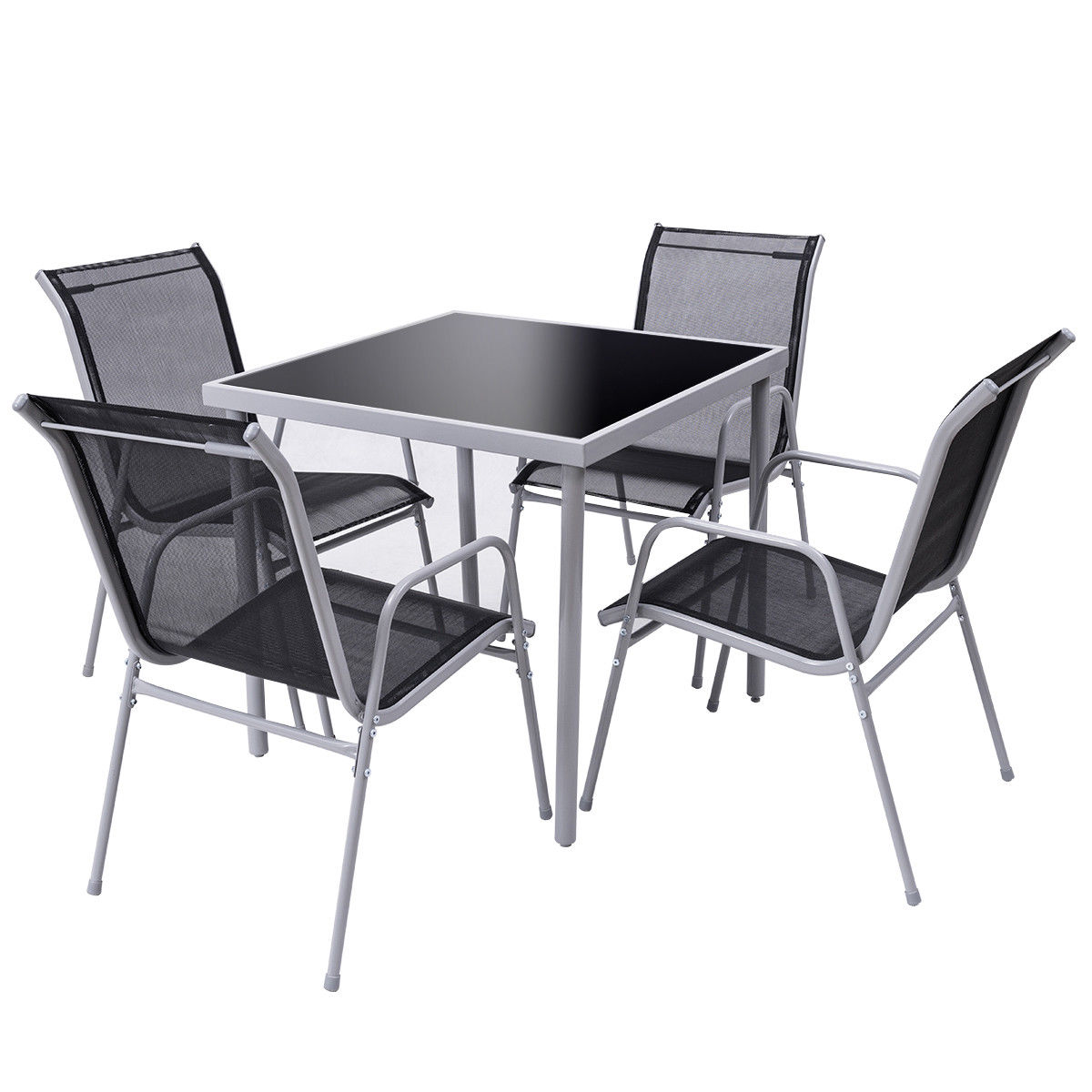 Costway 5 PCS Bistro Set Garden of Chairs - Image 4