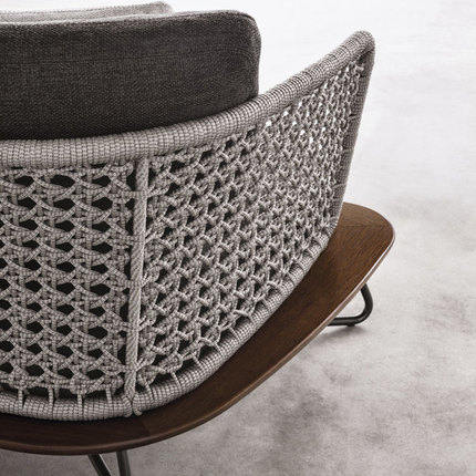 Factory Price Hotel rope dining set patio furniture - Image 2