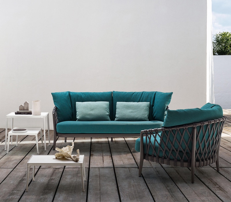 Factory Price Hotel rope dining set patio furniture - Image 4