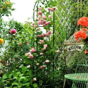 Green Metal Flower Stand Climbing Frame Bracket