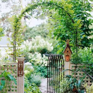 Iron Pergola Outdoor Garden Arches Metal Flower