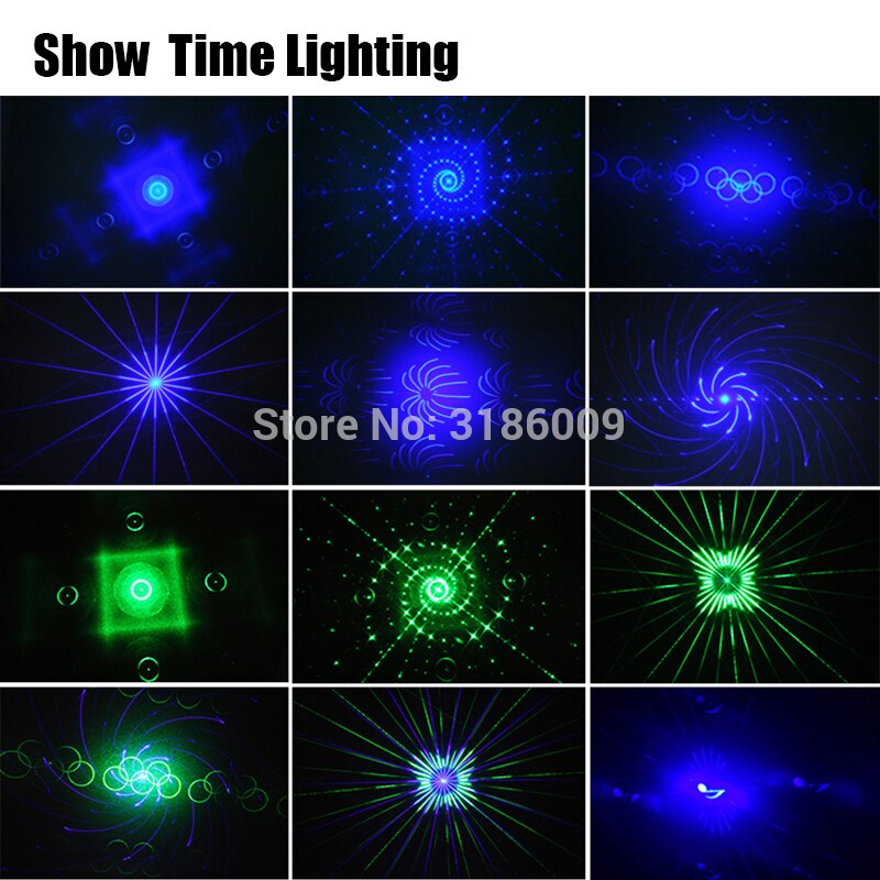 Show Time 6 Lens DMX Red Green Blue RGB Beam 16 Patterns Laser Scanner Light Home Party DJ Stage Lighting KTV Show Sector laser - Image 4