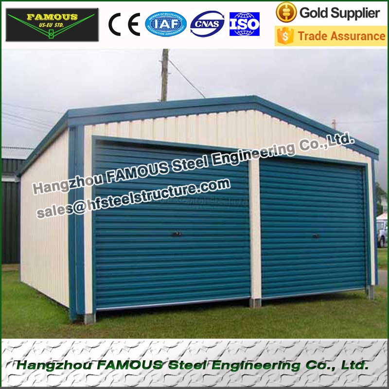 20ft*21ft*6ft prefabricate steel structure garage for carport - Image 3