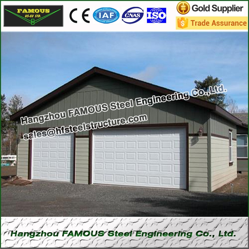 20ft*21ft*6ft prefabricate steel structure garage for carport - Image 4