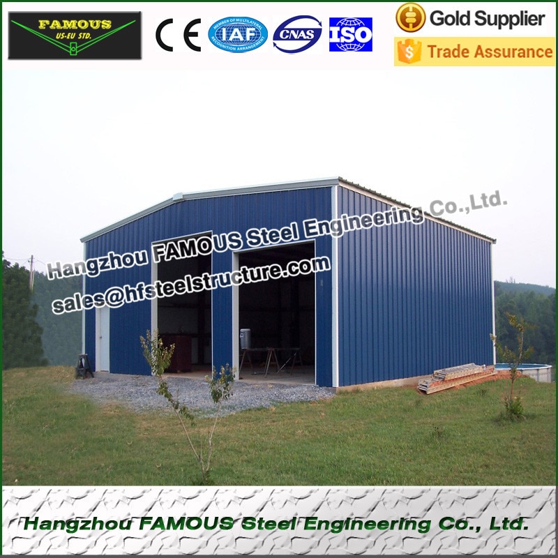 20ft*21ft*6ft prefabricate steel structure garage for carport