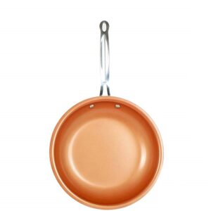 Alternative view of Frying Pan Non-Stick Copper with Ceramic Coating and Induction Cooking Safe