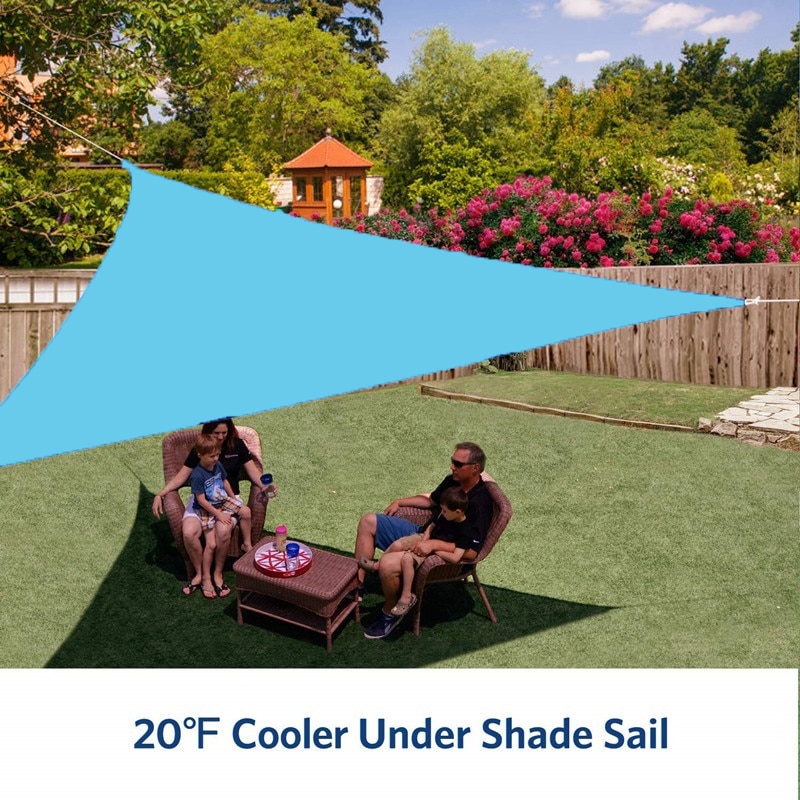 Waterproof Sun Shelter Triangle Sunshade Awning Parasol Shade Sail Shade Sail Outdoor Canopy Garden Patio Pool Shade Sail Cloth - Image 2