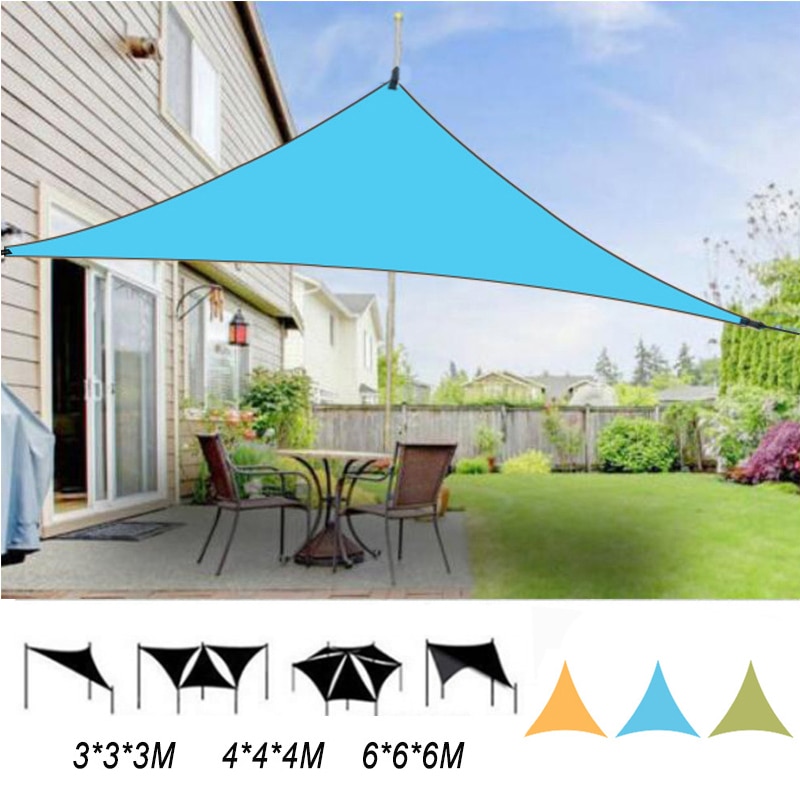 Waterproof Sun Shelter Triangle Sunshade Awning Parasol Shade Sail Shade Sail Outdoor Canopy Garden Patio Pool Shade Sail Cloth
