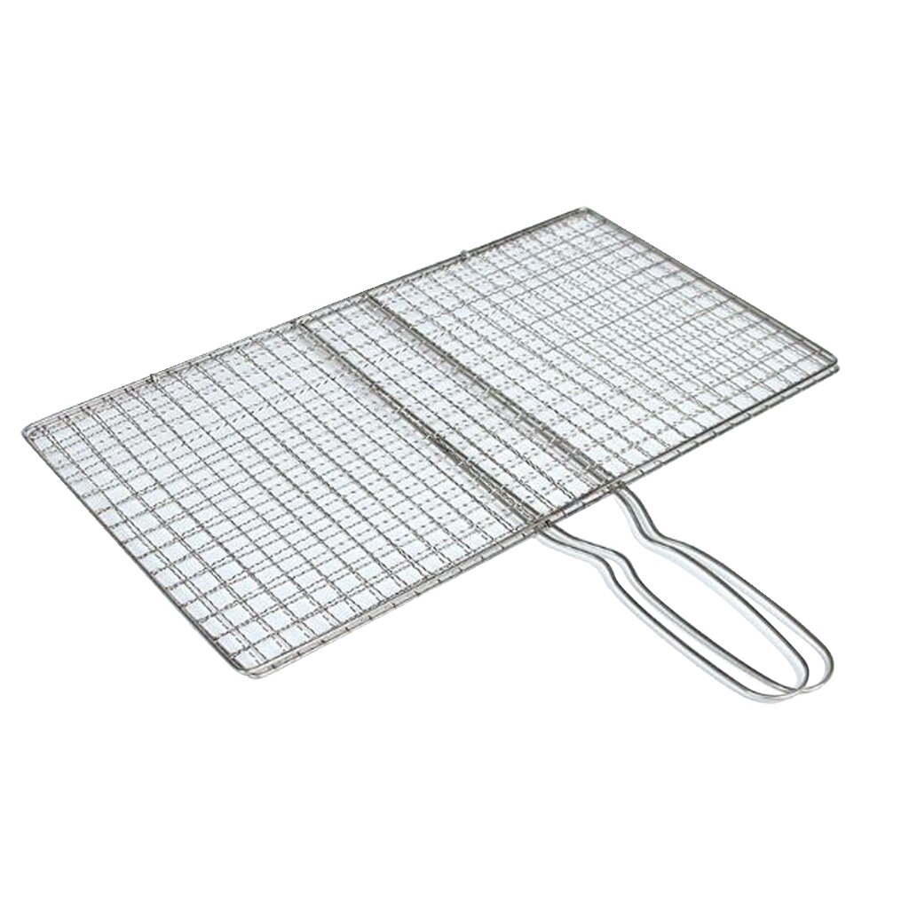Portable Stainless Steel BBQ Barbecue Grilling Basket for Fish ,Vegetables - Image 2