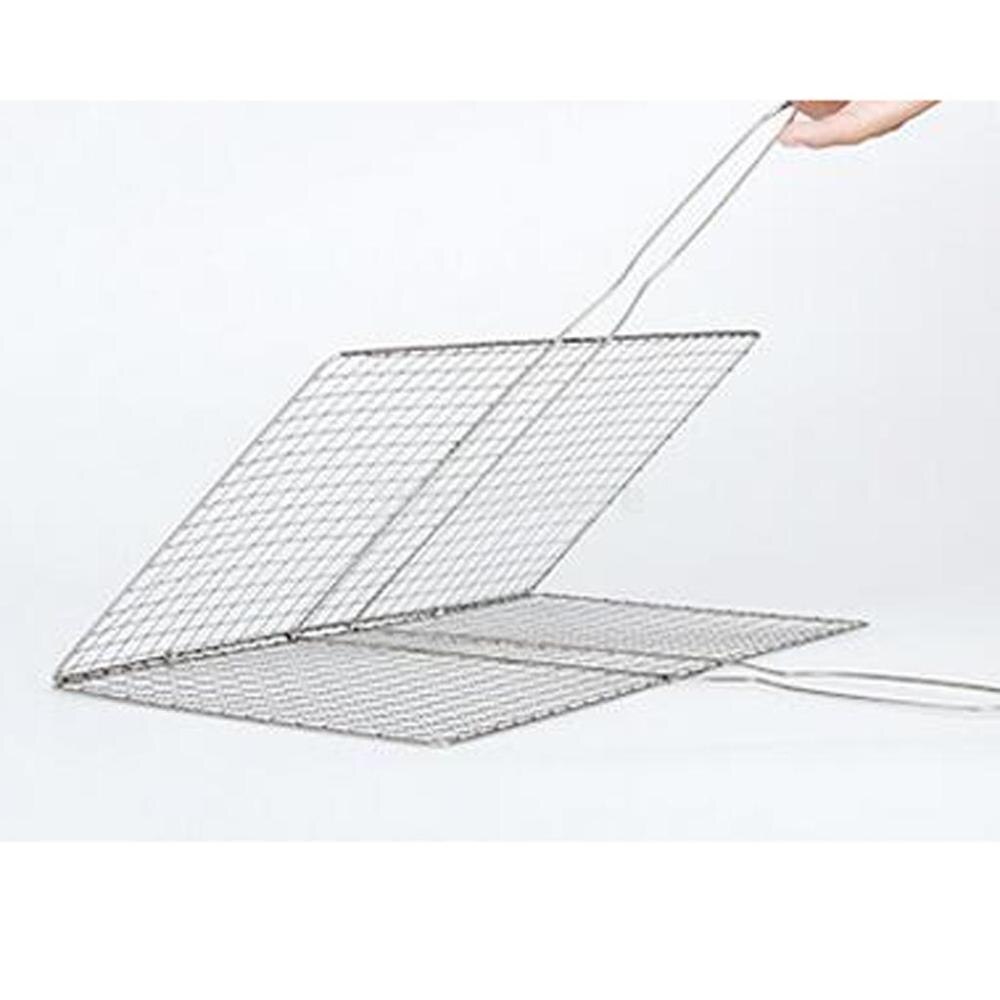 Portable Stainless Steel BBQ Barbecue Grilling Basket for Fish ,Vegetables - Image 4
