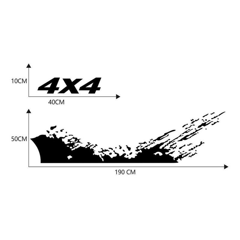 Car Splash Decal Auto Sticker 4X4 Off Road Graphics Body Trim Vinyl Decoration Truck Stickers W1B1 - Image 2
