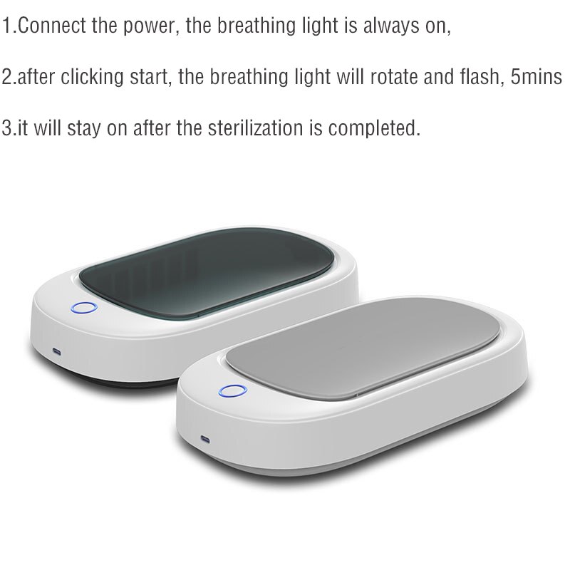 Portable UV Sterilizer Box UV Sanitizer Ultraviolet Sterilizer Facemask Disinfection Cabinet for Jewelry Watch Phone Sterilizer - Image 3