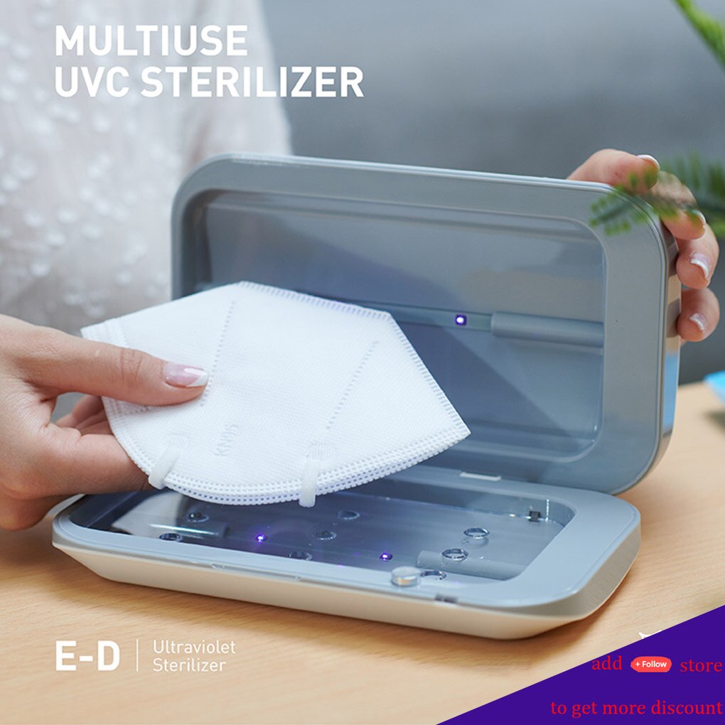 Portable UV Sterilizer Box UV Sanitizer Ultraviolet Sterilizer Facemask Disinfection Cabinet for Jewelry Watch Phone Sterilizer - Image 6