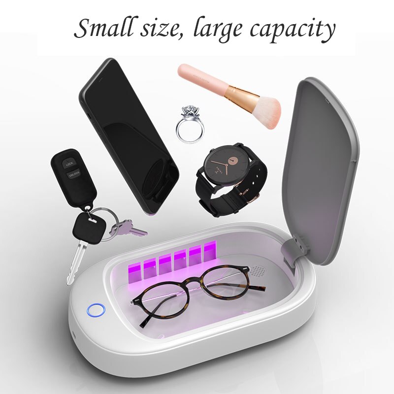 Portable UV Sterilizer Box UV Sanitizer Ultraviolet Sterilizer Facemask Disinfection Cabinet for Jewelry Watch Phone Sterilizer